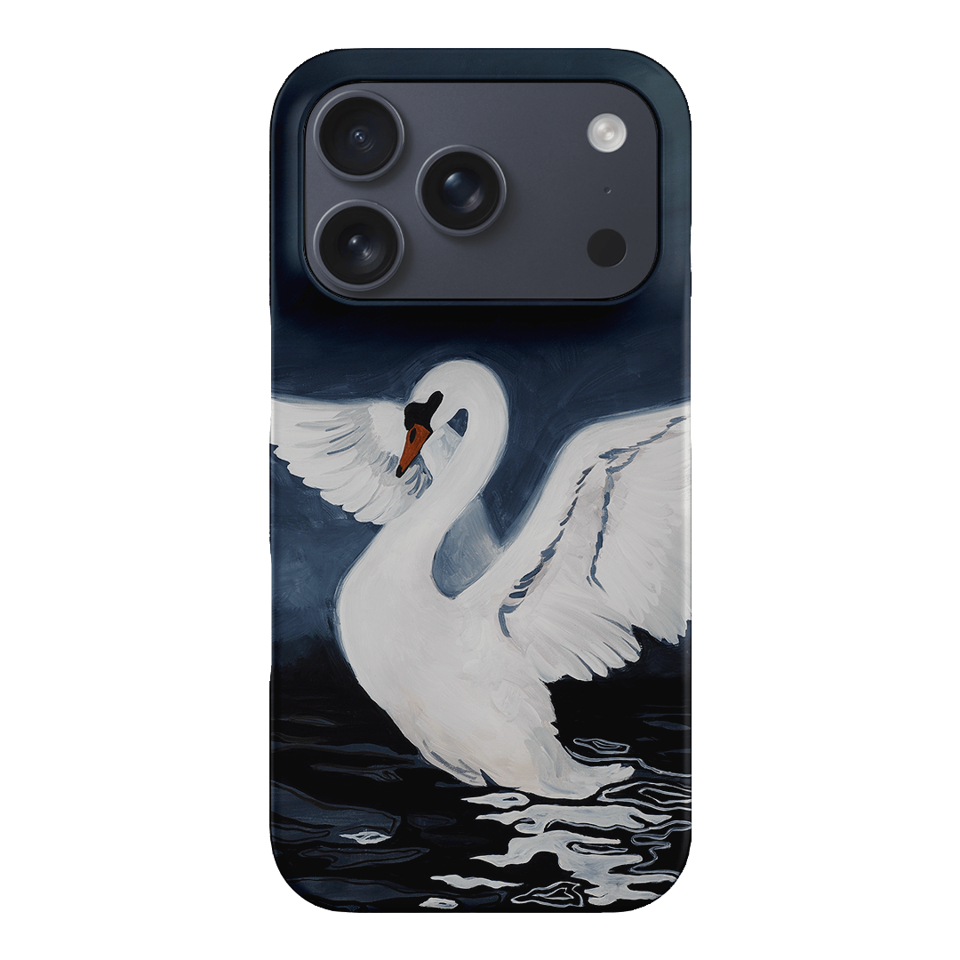 Midnight Swan Printed Phone Cases iPhone 17 Pro / Snap by Lisa Hu - The Dairy