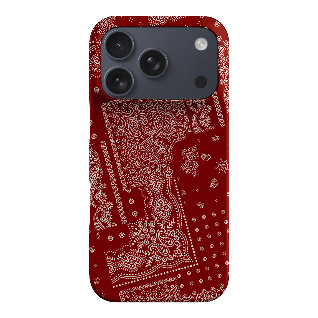 Paisley Crimson Printed Phone Cases iPhone 17 Pro / Snap by The Dairy - The Dairy