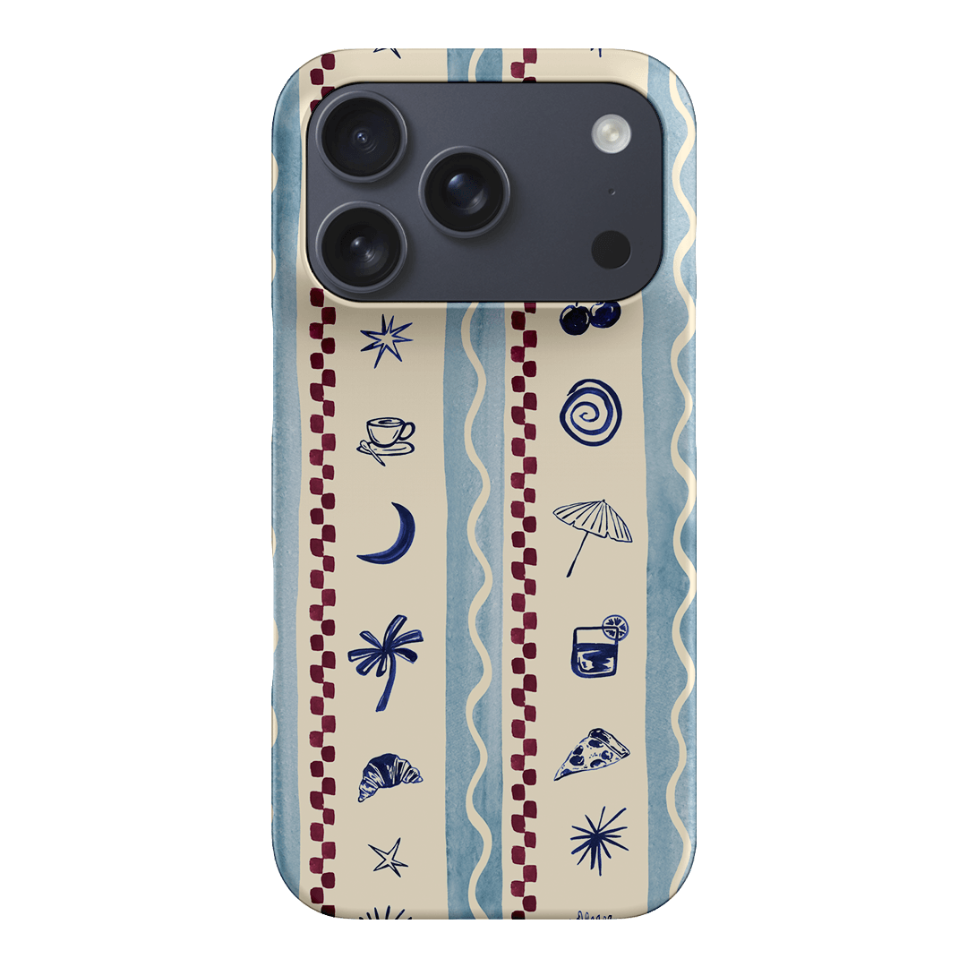 Summer Snacks Blue Printed Phone Cases iPhone 17 Pro / Snap by Charlie Taylor - The Dairy