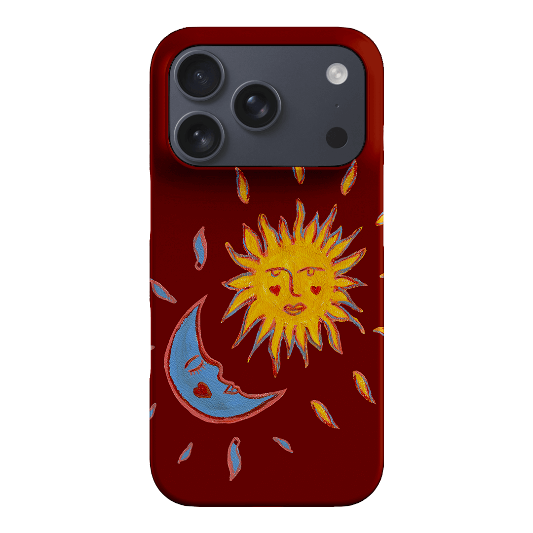 Sun & Moon Red Printed Phone Cases iPhone 17 Pro / Snap by BG. Studio - The Dairy