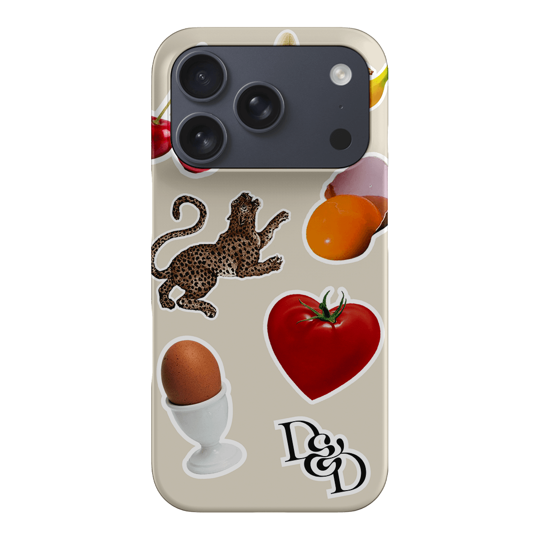Sunday Stickers Cream Printed Phone Cases iPhone 17 Pro / Snap by Desmond & Dempsey - The Dairy