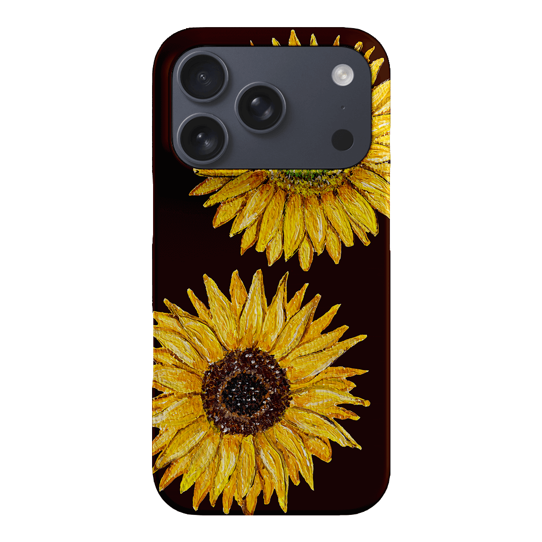 Sunflower Brown Printed Phone Cases iPhone 17 Pro / Snap by BG. Studio - The Dairy