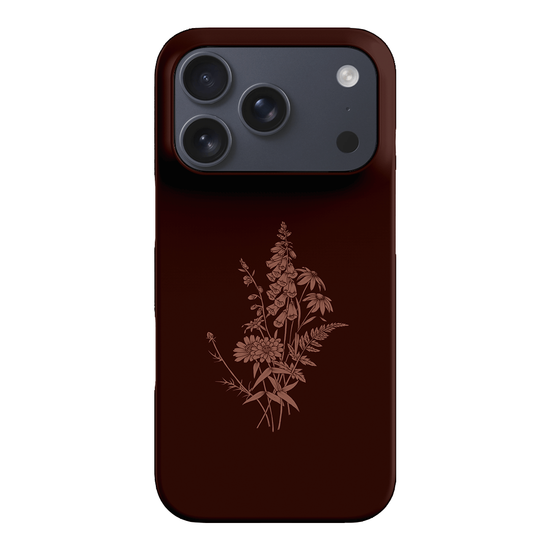 Wildflowers Mocha Printed Phone Cases iPhone 17 Pro / Snap by Typoflora - The Dairy