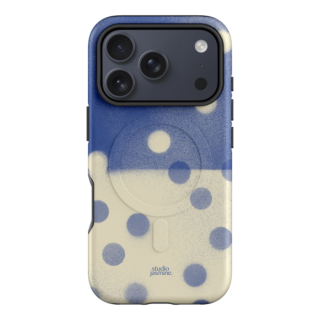 Bleu Polka Dot Printed Phone Cases iPhone 17 Pro / Armoured MagSafe by Jasmine Dowling - The Dairy