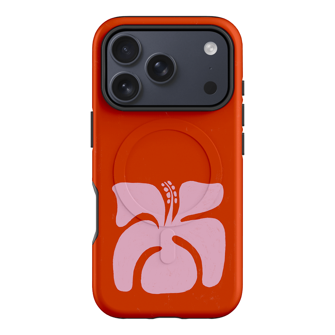 Hibiscus Crush Printed Phone Cases iPhone 17 Pro / Armoured MagSafe by Marie Faurrite - The Dairy