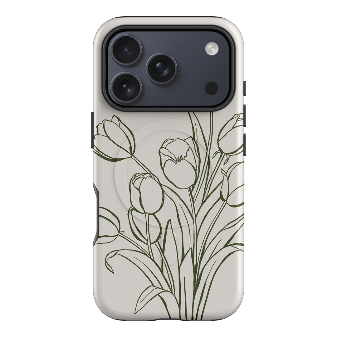 Inked Tulips Printed Phone Cases iPhone 17 Pro / Armoured MagSafe by Typoflora - The Dairy