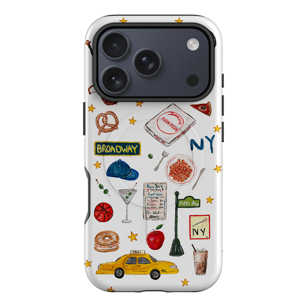 NYC White Printed Phone Cases iPhone 17 Pro / Armoured MagSafe by BG. Studio - The Dairy