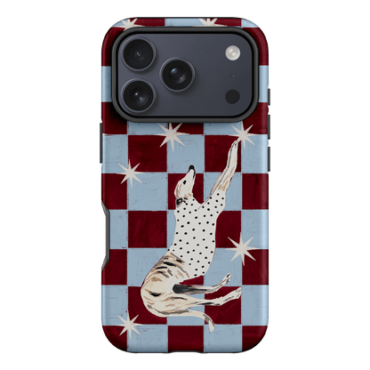 Check Greyhound Blue Printed Phone Cases iPhone 17 Pro / Armoured by Lisa Hu - The Dairy