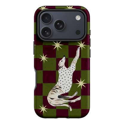 Check Greyhound Green Printed Phone Cases iPhone 17 Pro / Armoured by Lisa Hu - The Dairy