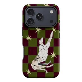 Check Greyhound Green Printed Phone Cases iPhone 17 Pro / Armoured by Lisa Hu - The Dairy