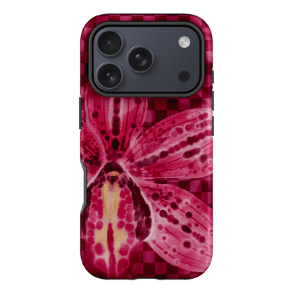 Check Orchid Printed Phone Cases iPhone 17 Pro / Armoured by Sally Hungerford - The Dairy