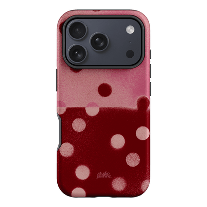 Cherry Polka Dot Printed Phone Cases iPhone 17 Pro / Armoured by Jasmine Dowling - The Dairy