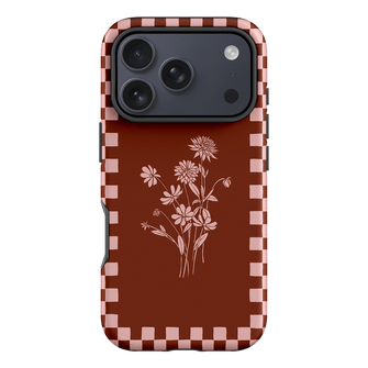 Dahlia Check Printed Phone Cases iPhone 17 Pro / Armoured by Typoflora - The Dairy