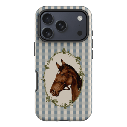 Gingham Horse Printed Phone Cases iPhone 17 Pro / Armoured by Kasiags Art - The Dairy