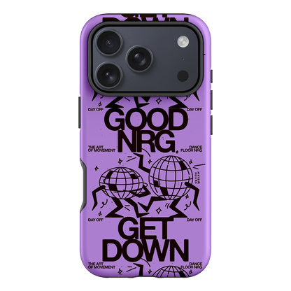 Good Energy in Purple Printed Phone Cases iPhone 17 Pro / Armoured by After Hours - The Dairy