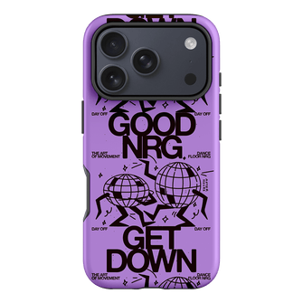 Good Energy in Purple Printed Phone Cases iPhone 17 Pro / Armoured by After Hours - The Dairy