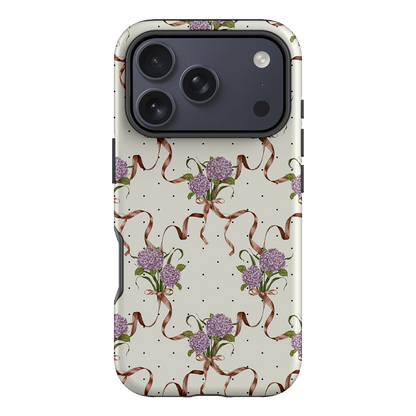 Hydrangea Ribbon Printed Phone Cases iPhone 17 Pro / Armoured by Veronica Tucker - The Dairy