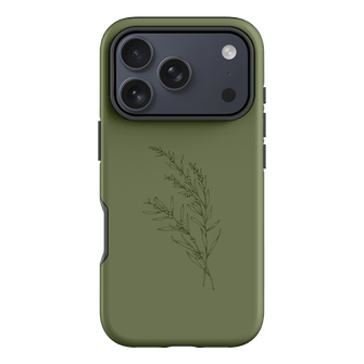 Khaki Wattle Printed Phone Cases iPhone 17 Pro / Armoured by Typoflora - The Dairy