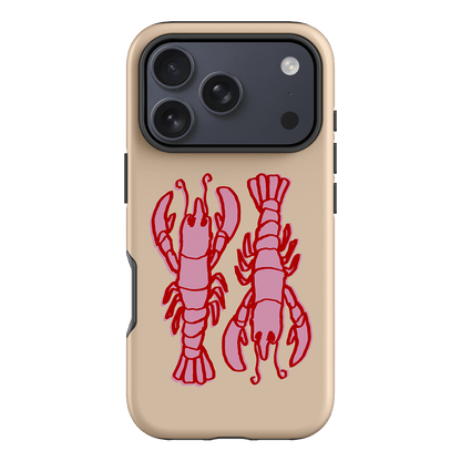 Lobster Love Peach Printed Phone Cases iPhone 17 Pro / Armoured by The Dairy - The Dairy