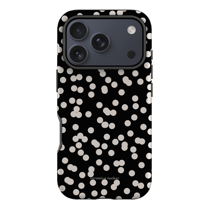 Mini Confetti Noir Printed Phone Cases iPhone 17 Pro / Armoured by Veronica Tucker - The Dairy