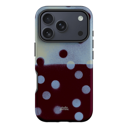 Plum Polka Dot Printed Phone Cases iPhone 17 Pro / Armoured by Jasmine Dowling - The Dairy