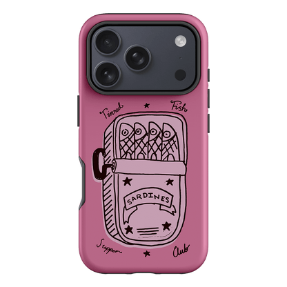 Sardine Social Pink Printed Phone Cases iPhone 17 Pro / Armoured by The Dairy - The Dairy