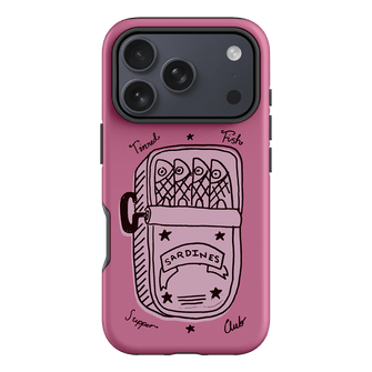 Sardine Social Pink Printed Phone Cases iPhone 17 Pro / Armoured by The Dairy - The Dairy