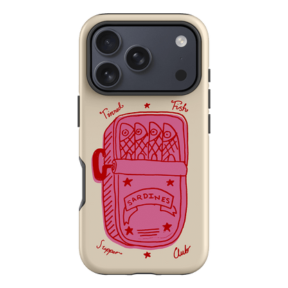 Sardine Social Red Printed Phone Cases iPhone 17 Pro / Armoured by The Dairy - The Dairy