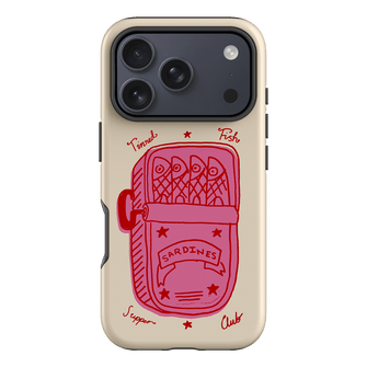 Sardine Social Red Printed Phone Cases iPhone 17 Pro / Armoured by The Dairy - The Dairy