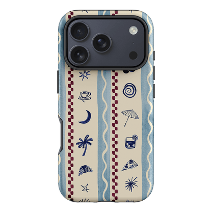 Summer Snacks Blue Printed Phone Cases iPhone 17 Pro / Armoured by Charlie Taylor - The Dairy