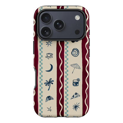 Summer Snacks Burgundy Printed Phone Cases iPhone 17 Pro / Armoured by Charlie Taylor - The Dairy