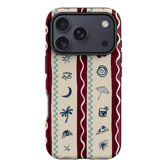 Summer Snacks Burgundy Printed Phone Cases iPhone 17 Pro / Armoured by Charlie Taylor - The Dairy