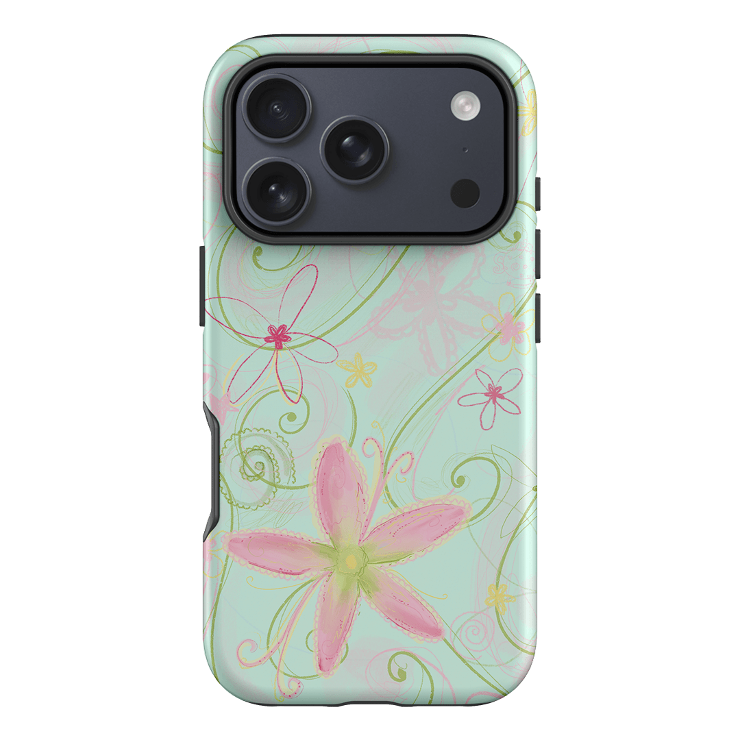 Swirl Blue Printed Phone Cases iPhone 17 Pro / Armoured by Kayla Carr - The Dairy