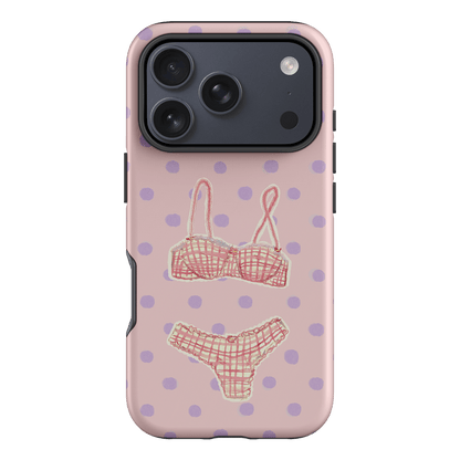 Vintage Gingham Printed Phone Cases iPhone 17 Pro / Armoured by Kayla Carr - The Dairy