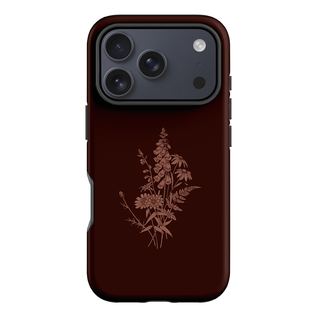 Wildflowers Mocha Printed Phone Cases iPhone 17 Pro / Armoured by Typoflora - The Dairy
