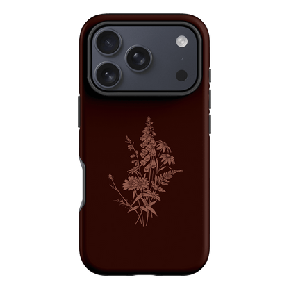 Wildflowers Mocha Printed Phone Cases iPhone 17 Pro / Armoured by Typoflora - The Dairy