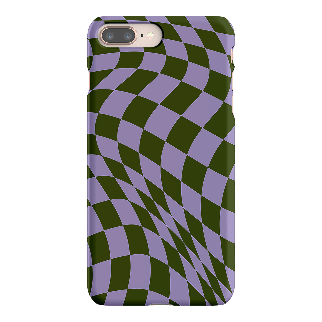 Wavy Check Forest on Lilac Matte Case Matte Phone Cases iPhone 8 Plus / Snap by The Dairy - The Dairy