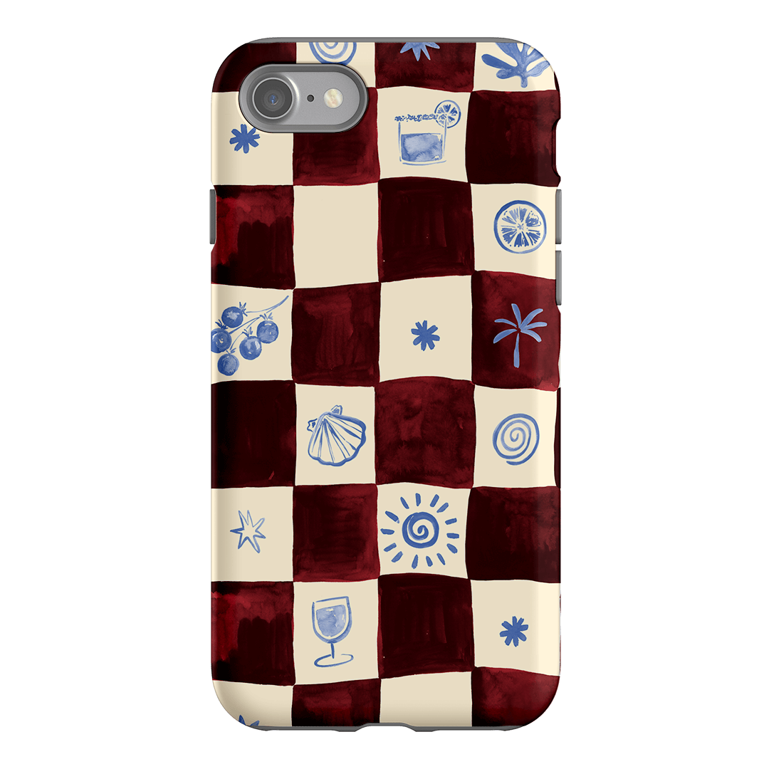 Afternoon Mezze Maroon Printed Phone Cases iPhone SE / Armoured by Charlie Taylor - The Dairy
