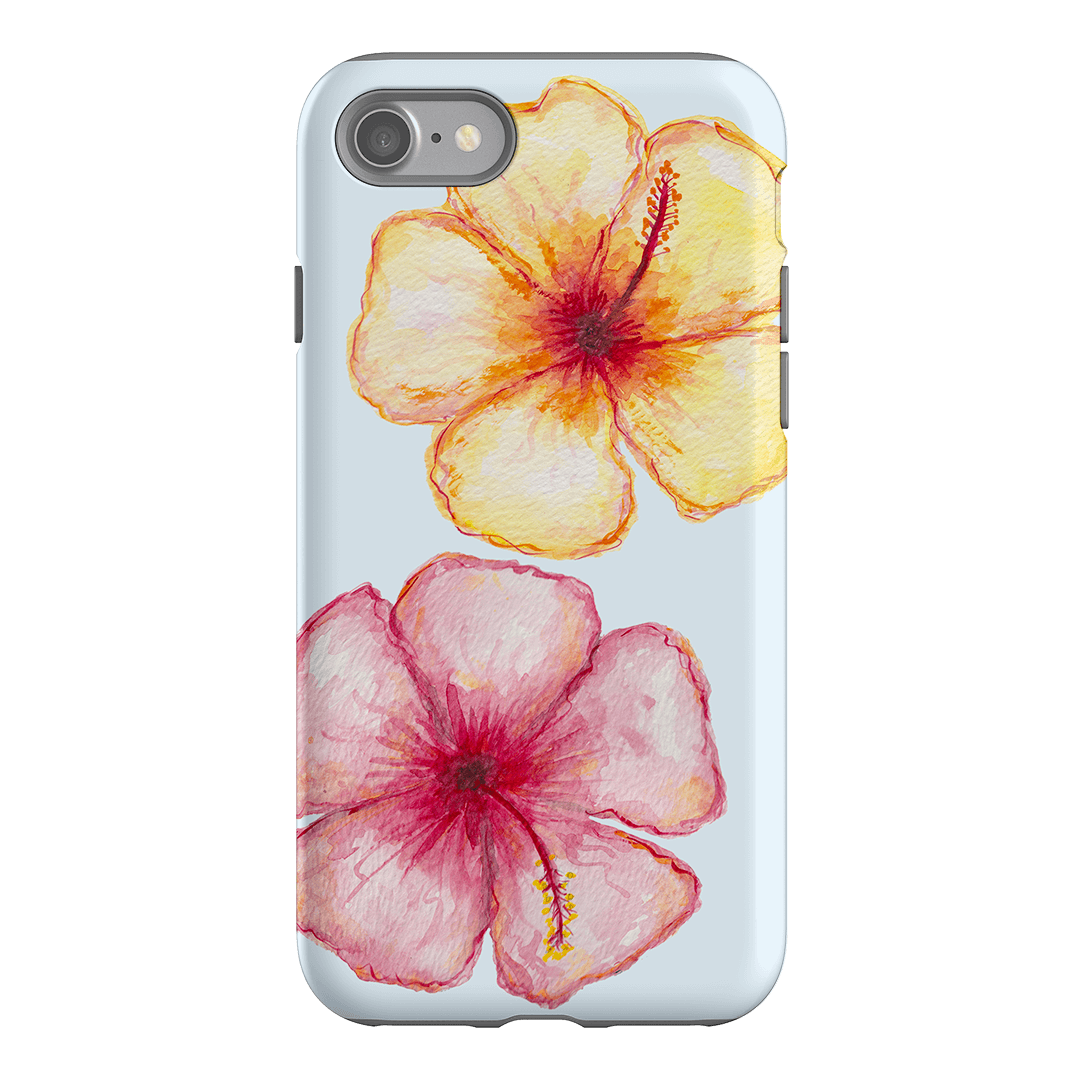 Hibiscus Flower Blue Printed Phone Cases iPhone SE / Armoured by BG. Studio - The Dairy