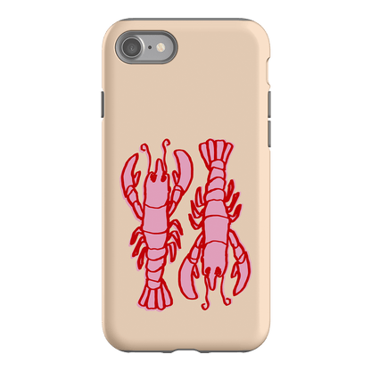 Lobster Love Peach Printed Phone Cases iPhone SE / Armoured by The Dairy - The Dairy