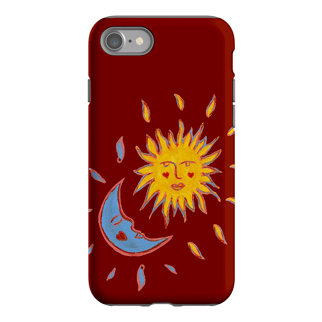 Sun & Moon Red Printed Phone Cases iPhone SE / Armoured by BG. Studio - The Dairy