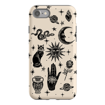 Astro Flash Beige Printed Phone Cases iPhone SE / Armoured by Veronica Tucker - The Dairy