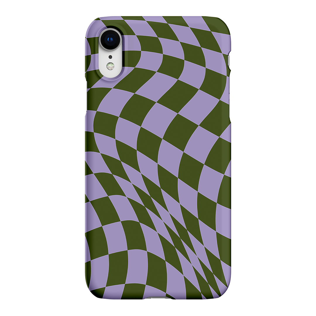 Wavy Check Forest on Lilac Matte Case Matte Phone Cases iPhone XR / Snap by The Dairy - The Dairy