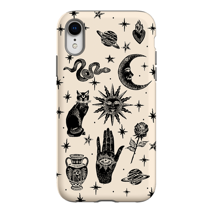Astro Flash Beige Printed Phone Cases by Veronica Tucker - The Dairy