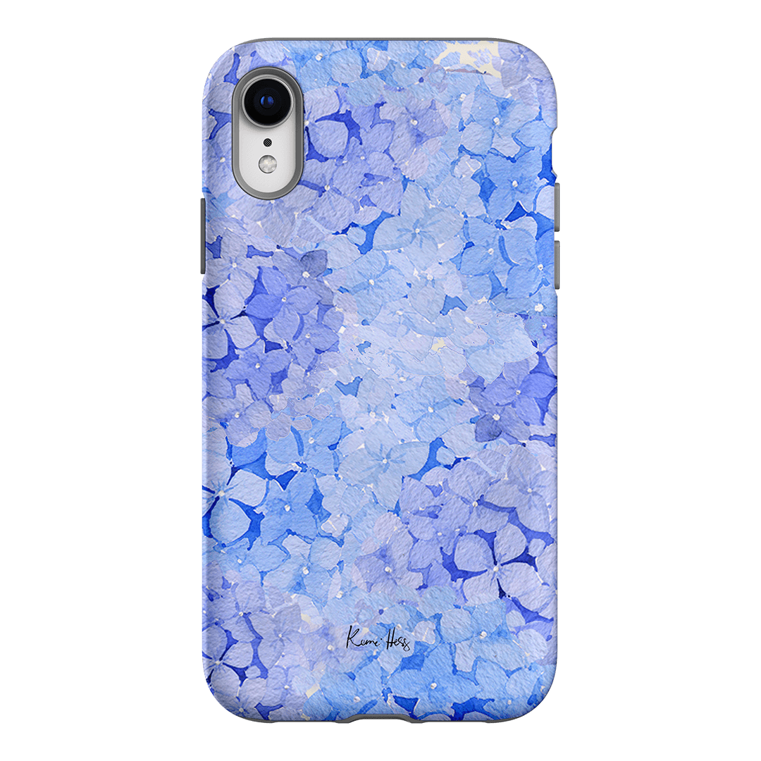 Hydrangea Blue Printed Phone Cases iPhone XR / Armoured by Kerrie Hess - The Dairy