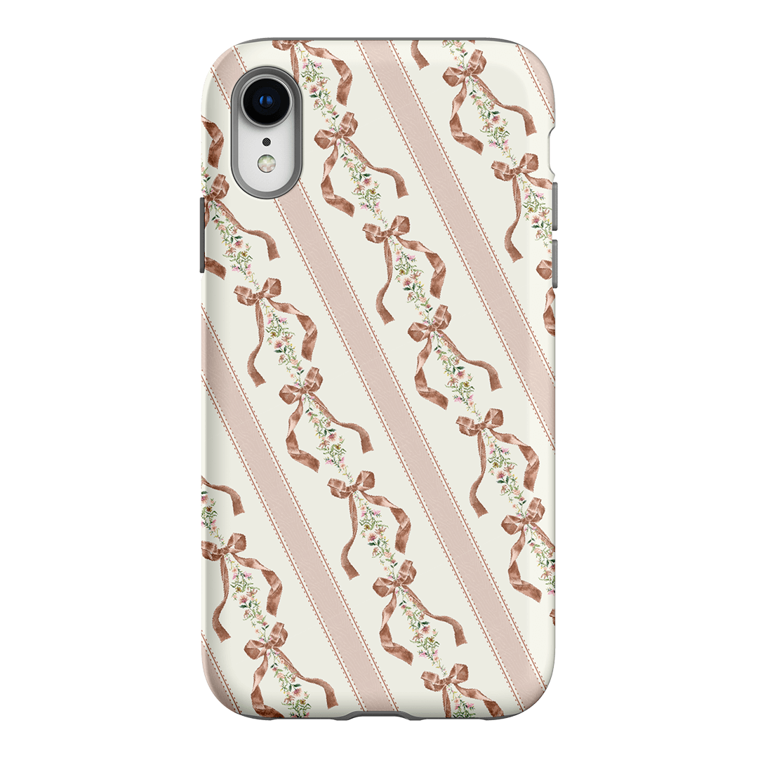 Bow Stripe Printed Phone Cases iPhone XR / Armoured by Veronica Tucker - The Dairy