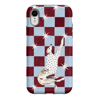 Check Greyhound Blue Printed Phone Cases iPhone XR / Armoured by Lisa Hu - The Dairy