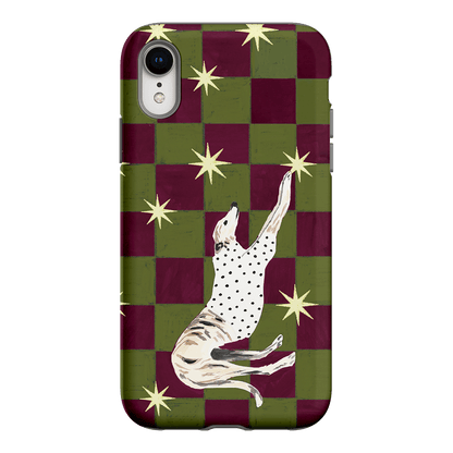 Check Greyhound Green Printed Phone Cases iPhone XR / Armoured by Lisa Hu - The Dairy