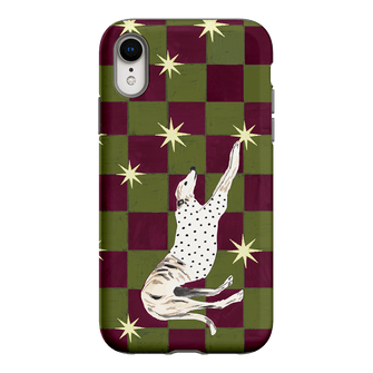 Check Greyhound Green Printed Phone Cases iPhone XR / Armoured by Lisa Hu - The Dairy