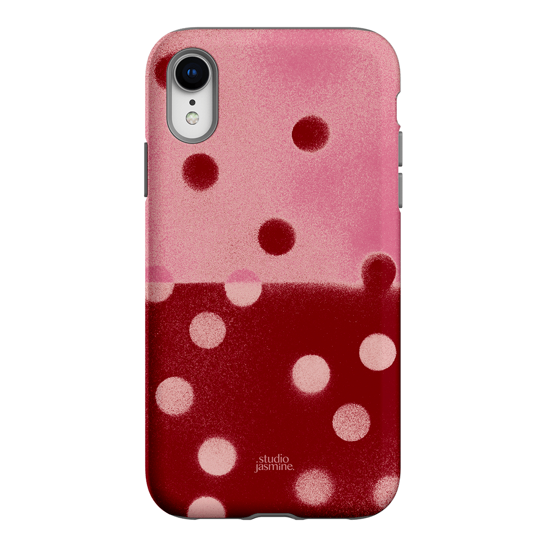 Cherry Polka Dot Printed Phone Cases iPhone XR / Armoured by Jasmine Dowling - The Dairy